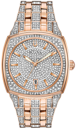 Bulova Crystal Zestaw kryształów/Stal w kolorze różowego złota 98B324