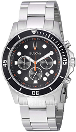 Bulova Czarny/Stal Ø43 mm 98B326