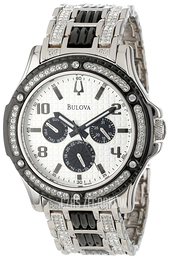 Bulova Crystal Srebrny/Stal Ø40 mm 98C005