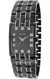 Bulova Diamond Czarny/Stal 98D111
