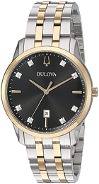 Bulova Czarny/Stal w odcieniu złota Ø40 mm 98D165