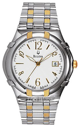 Bulova Dress Biały/Stal w odcieniu złota Ø39 mm 98H02