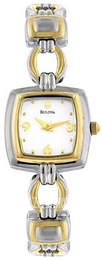 Bulova Bangle Biały/Stal w odcieniu złota 98L103