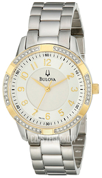 Bulova Crystal Srebrny/Stal Ø34 mm 98L176