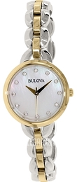 Bulova Crystal Biały/Stal w odcieniu złota Ø28 mm 98L208