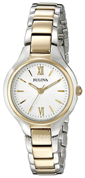 Bulova Dress Biały/Stal w odcieniu złota Ø28 mm 98L217