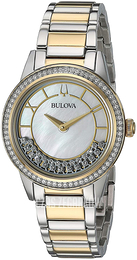 Bulova Dress Biały/Stal w odcieniu złota Ø32 mm 98L260