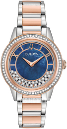 Bulova Niebieski/Stal w kolorze różowego złota Ø32.5 mm 98L261