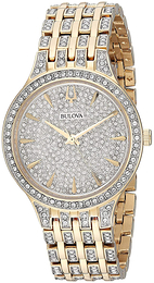 Bulova Zestaw kryształów/Stal w odcieniu złota Ø32 mm 98L263