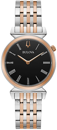 Bulova Classic Czarny/Stal w kolorze różowego złota Ø30 mm 98L265