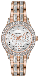 Bulova Srebrny/Stal w kolorze różowego złota Ø33 mm 98N113