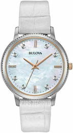 Bulova Diamond Biały/Skóra Ø33 mm 98P171