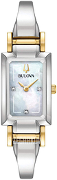 Bulova Classic Biały/Stal w odcieniu złota 98P188