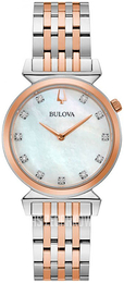 Bulova Classic Biały/Stal w kolorze różowego złota Ø30 mm 98P192