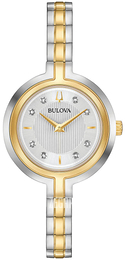 Bulova Diamond Srebrny/Stal w odcieniu złota Ø30 mm 98P193