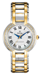 Bulova Fairlawn Biały/Stal w odcieniu złota Ø30 mm 98R161