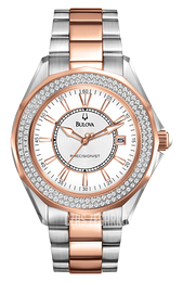 Bulova Winterpark Biały/Stal w kolorze różowego złota Ø36 mm 98R163