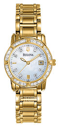 Bulova Highbridge Biały/Stal w odcieniu złota Ø26 mm 98R165
