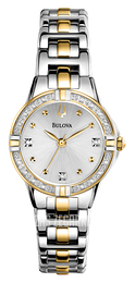 Bulova Diamond Srebrny/Stal w odcieniu złota Ø26 mm 98R166