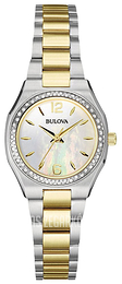 Bulova Diamond Biały/Stal w odcieniu złota Ø26 mm 98R204
