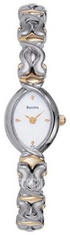 Bulova Dress Biały/Stal w odcieniu złota 98T43