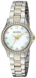 Bulova Biały/Stal w odcieniu złota Ø28 mm 98X112