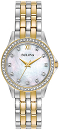 Bulova Biały/Stal w odcieniu złota Ø34 mm 98X113