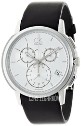 Calvin Klein Drive Srebrny/Skóra Ø40 mm K1V27820