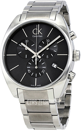 Calvin Klein Exchange Czarny/Stal Ø44 mm K2F27161