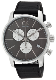 Calvin Klein City Szary/Skóra Ø43 mm K2G271CX