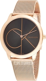 Calvin Klein Minimal Czarny/Stal w kolorze różowego złota Ø40 mm K3M21621