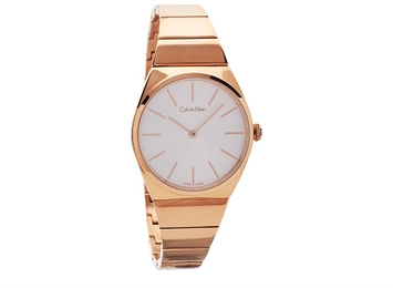 Calvin Klein Supreme Srebrny/Stal w kolorze różowego złota Ø33 mm K6C2X646