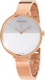Calvin Klein Biały/Stal w kolorze różowego złota Ø38 mm K7A23646