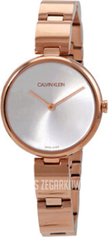 Calvin Klein Srebrny/Stal w kolorze różowego złota Ø32 mm K9U23646