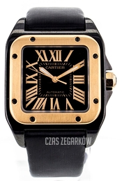 Cartier Santos Santos 100 Czarny/Tkanina 44.2x36.95 mm W2020007