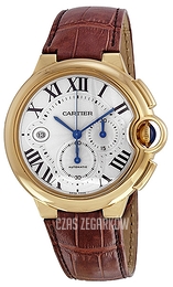 Cartier Ballon Bleu Srebrny/Skóra Ø47.1 mm W6920007