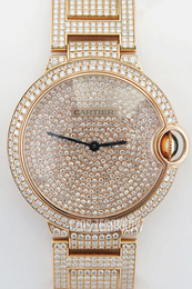 Cartier Ballon Blue Zestaw diamentów/18 karatowe różowe złoto Ø36.6 mm HPI00489