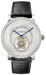 Cartier Rotonde De Cartier Zestaw diamentów/Skóra Ø40 mm HPI00592