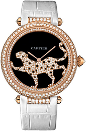 Cartier Promenade De Panthere Czarny/Skóra Ø42 mm HPI00684