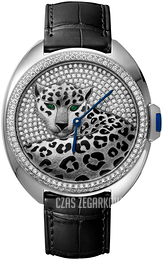 Cartier Panthere De Cartier Srebrny/Skóra Ø40 mm HPI01017