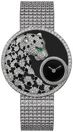 Cartier Panthere De Cartier Czarny/18 karatowe białe złoto Ø36 mm HPI01295