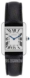 Cartier Tank Solo Srebrny/Skóra 30x23 mm W1018255