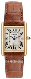 Cartier Tank Louis Srebrny/Skóra 34x27 mm W1529756