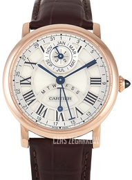Cartier Rotonde De Cartier Biały/Skóra Ø32 mm W1556217