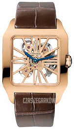 Cartier Santos Dumont Szkieletowa tarczy/Skóra W2020057