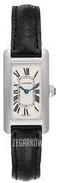 Cartier Tank Americaine Small Srebrny/Skóra 34.8x19 mm W2601956