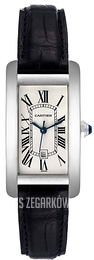 Cartier Tank Americaine Midsize Srebrny/Skóra 41.6x22.6 mm W2603656