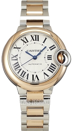 Cartier Ballon Blue Srebrny/18 karatowe różowe złoto Ø33 mm W2BB0023