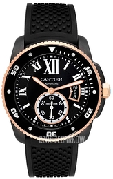 Cartier Calibre De Cartier Czarny/Guma Ø42 mm W2CA0004