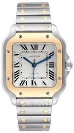 Cartier Santos 100 Biały/18 karatowe żółte złoto W2SA0007